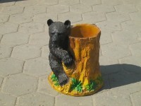 медведь кашпо